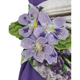 Purple longsleeved dress