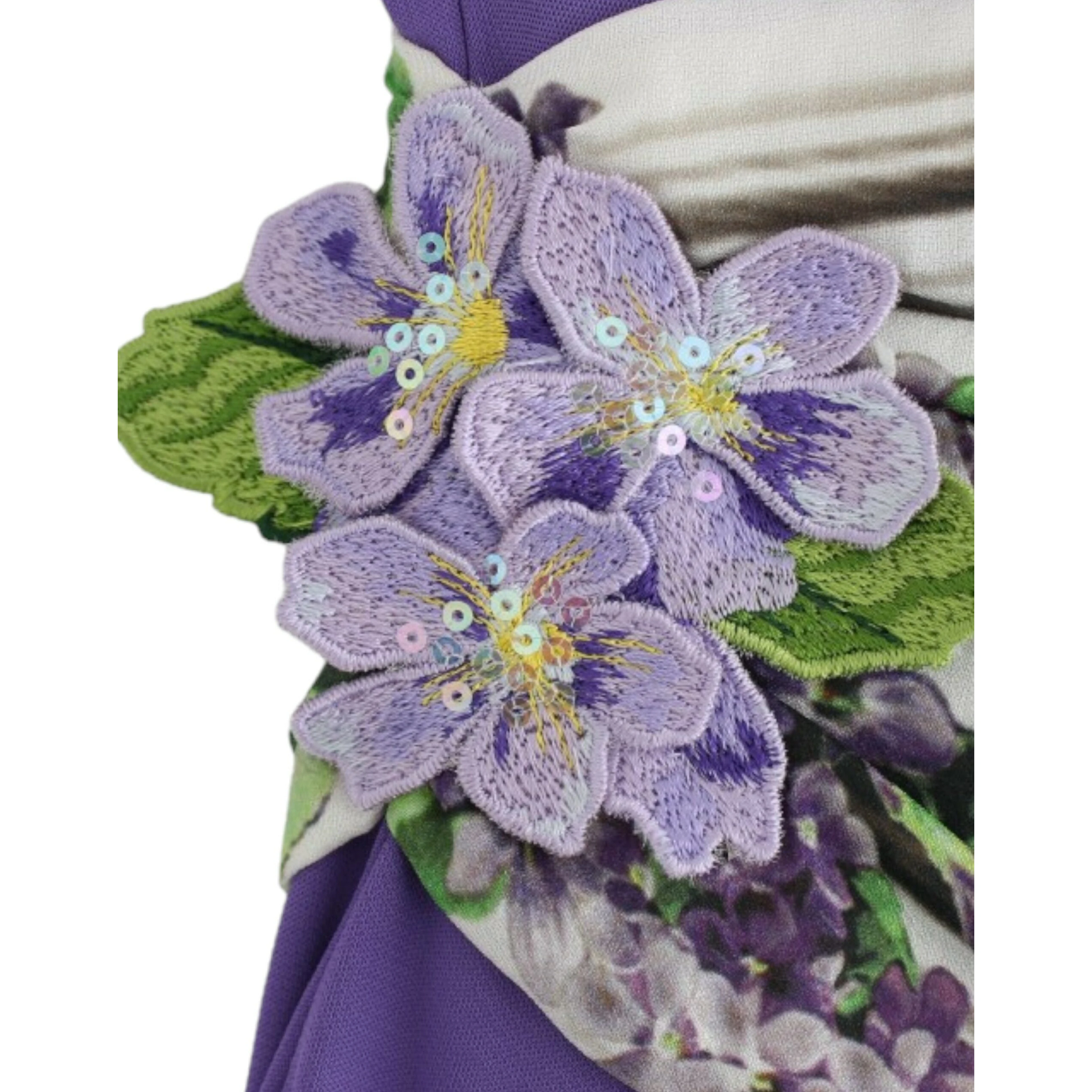 Purple longsleeved dress