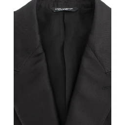 Black silk slim fit blazer