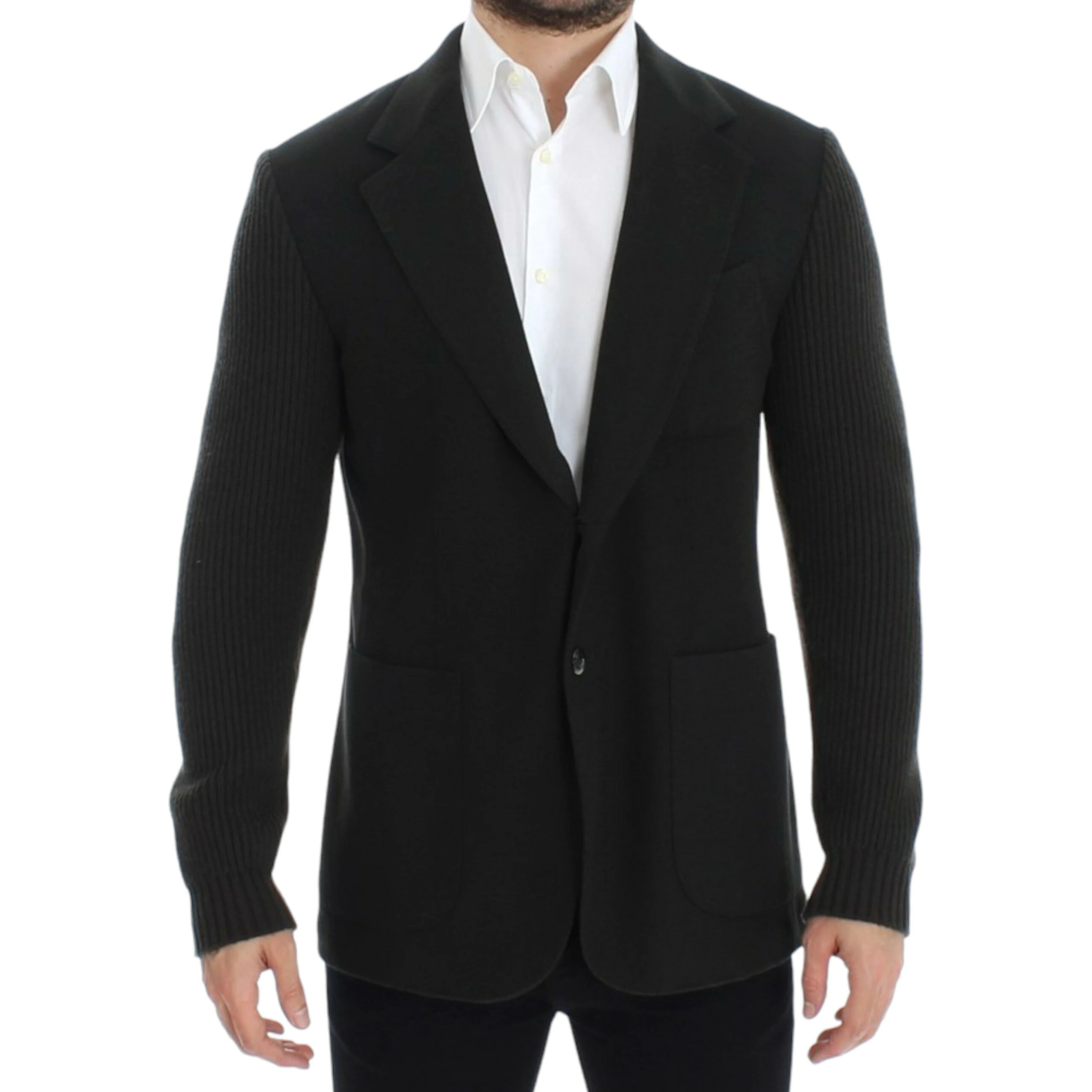 Green cashmere two button blazer