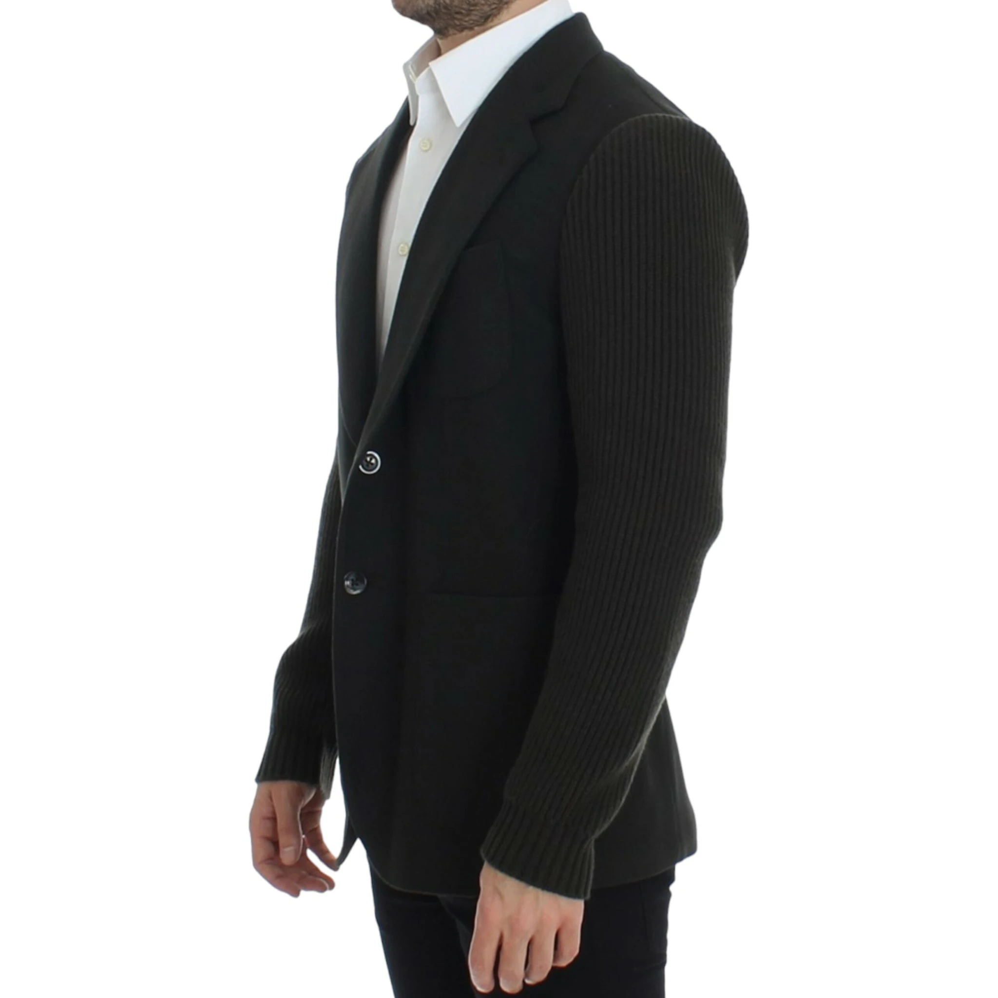 Green cashmere two button blazer