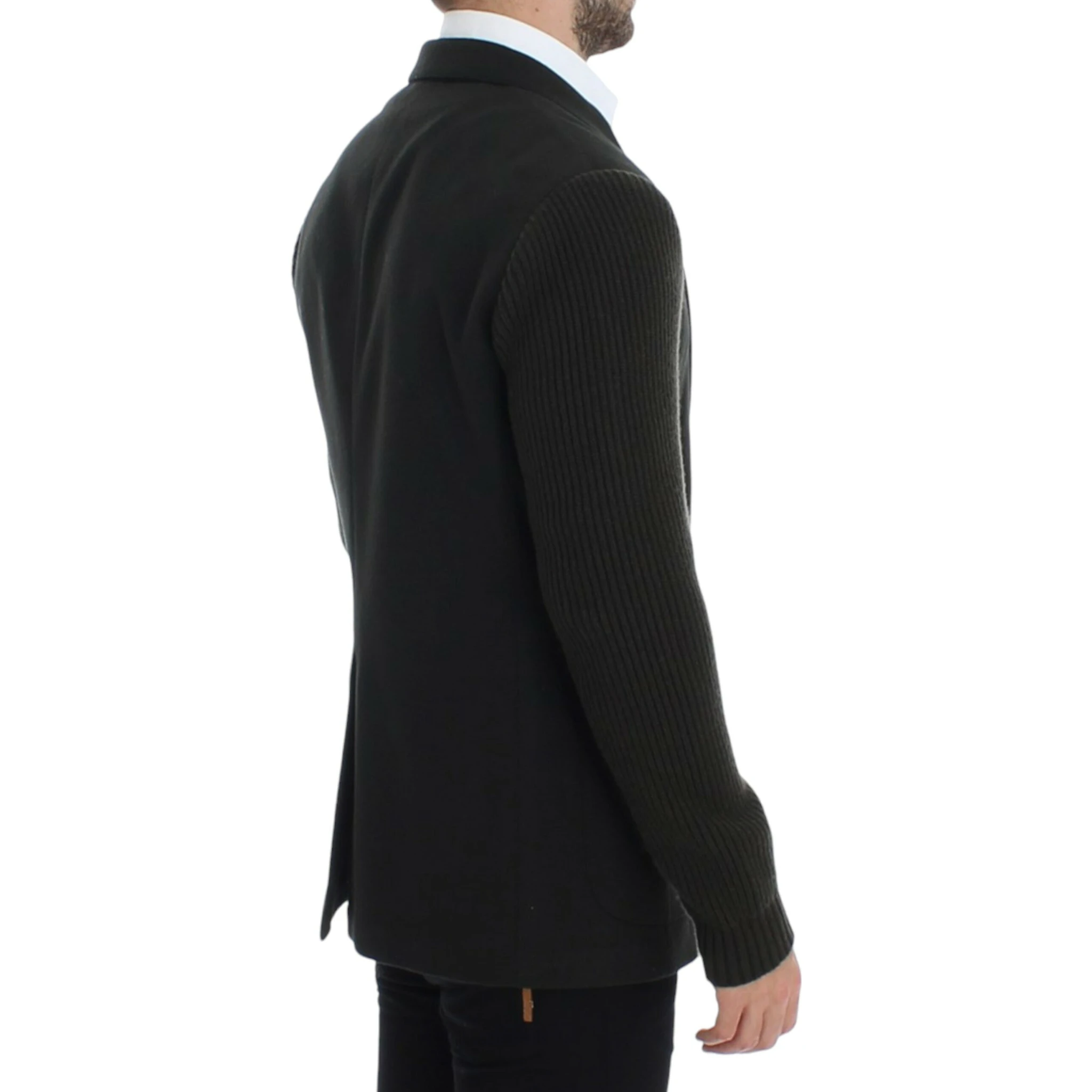 Green cashmere two button blazer