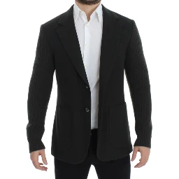 Green cashmere two button blazer