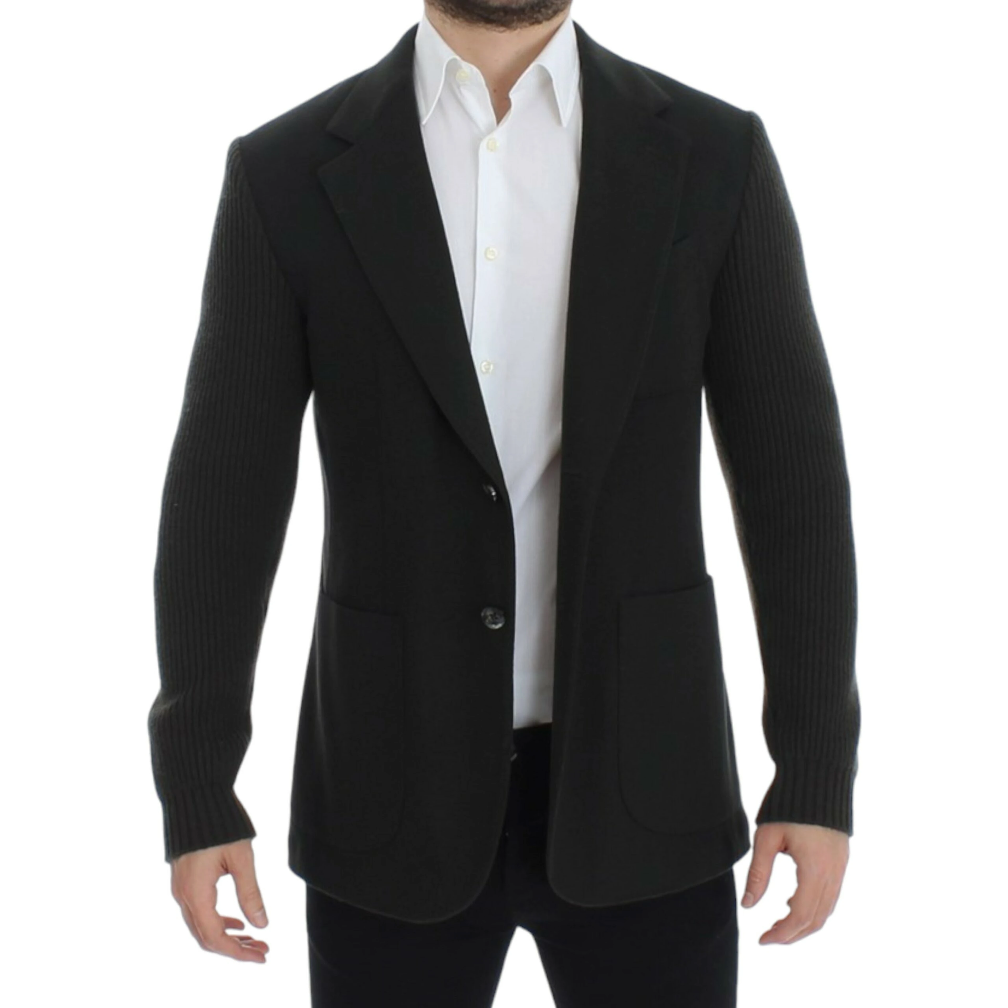 Green cashmere two button blazer