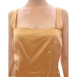 Bronze silk sheath dress