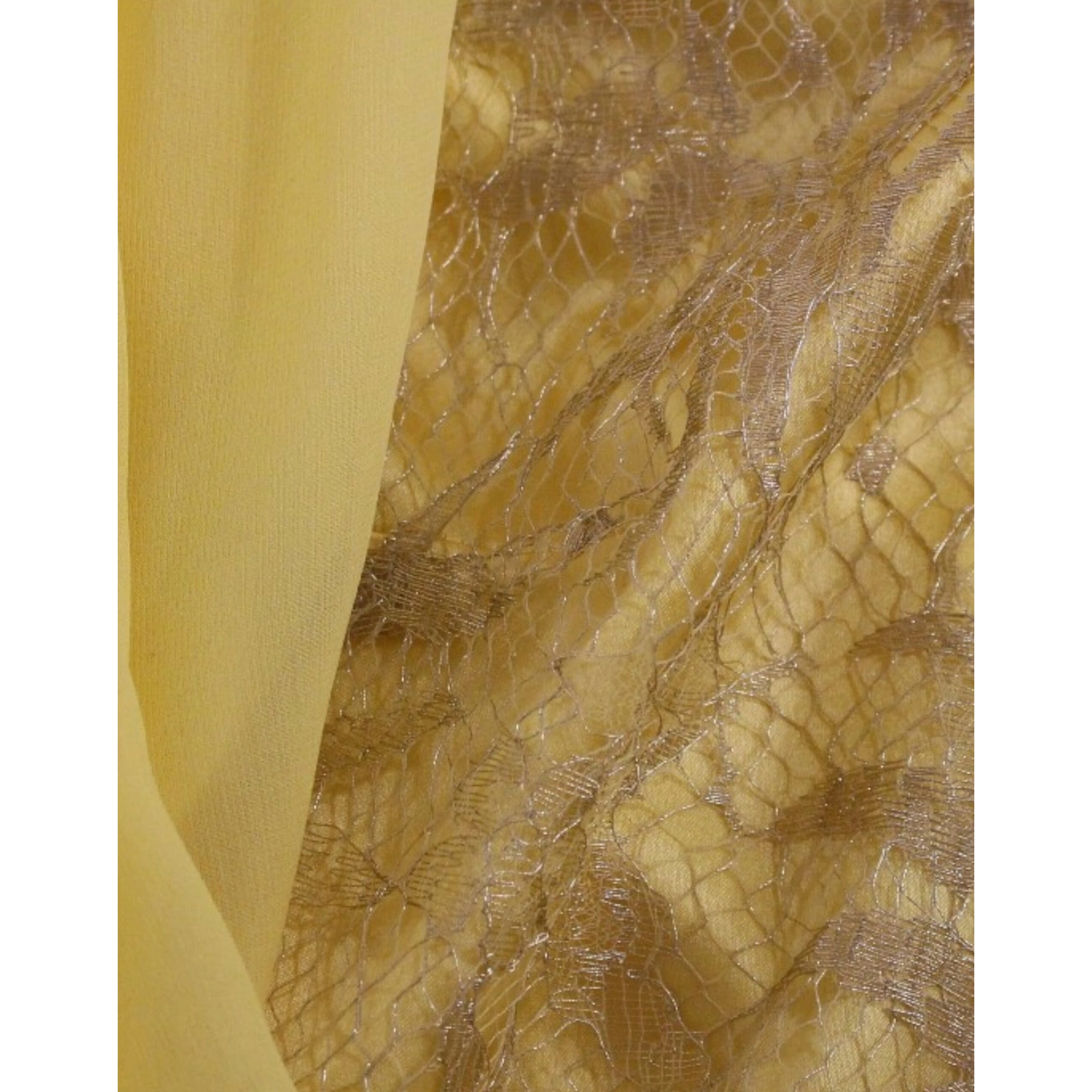 Yellow lace crystal mini dress