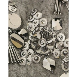 Black floral crystal embedded dress