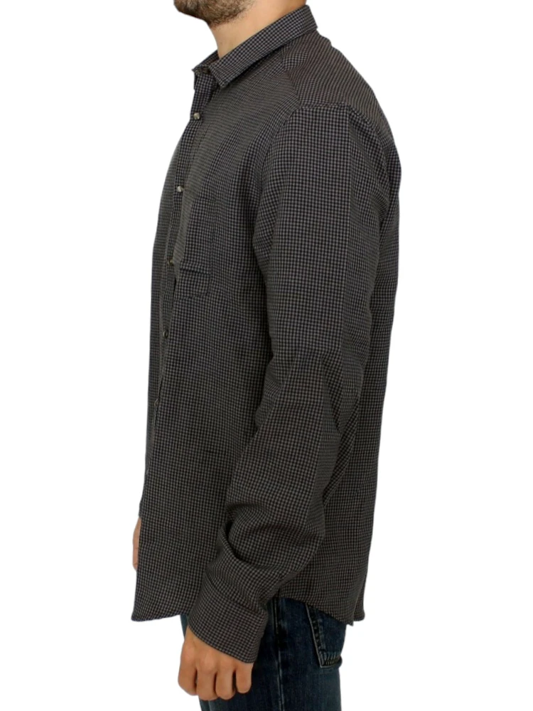 Gray linen casual shirt alternative