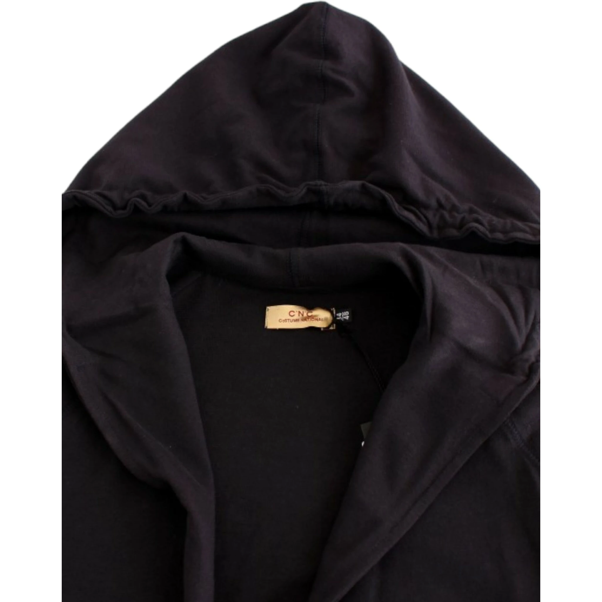 Blue hooded cotton sweater