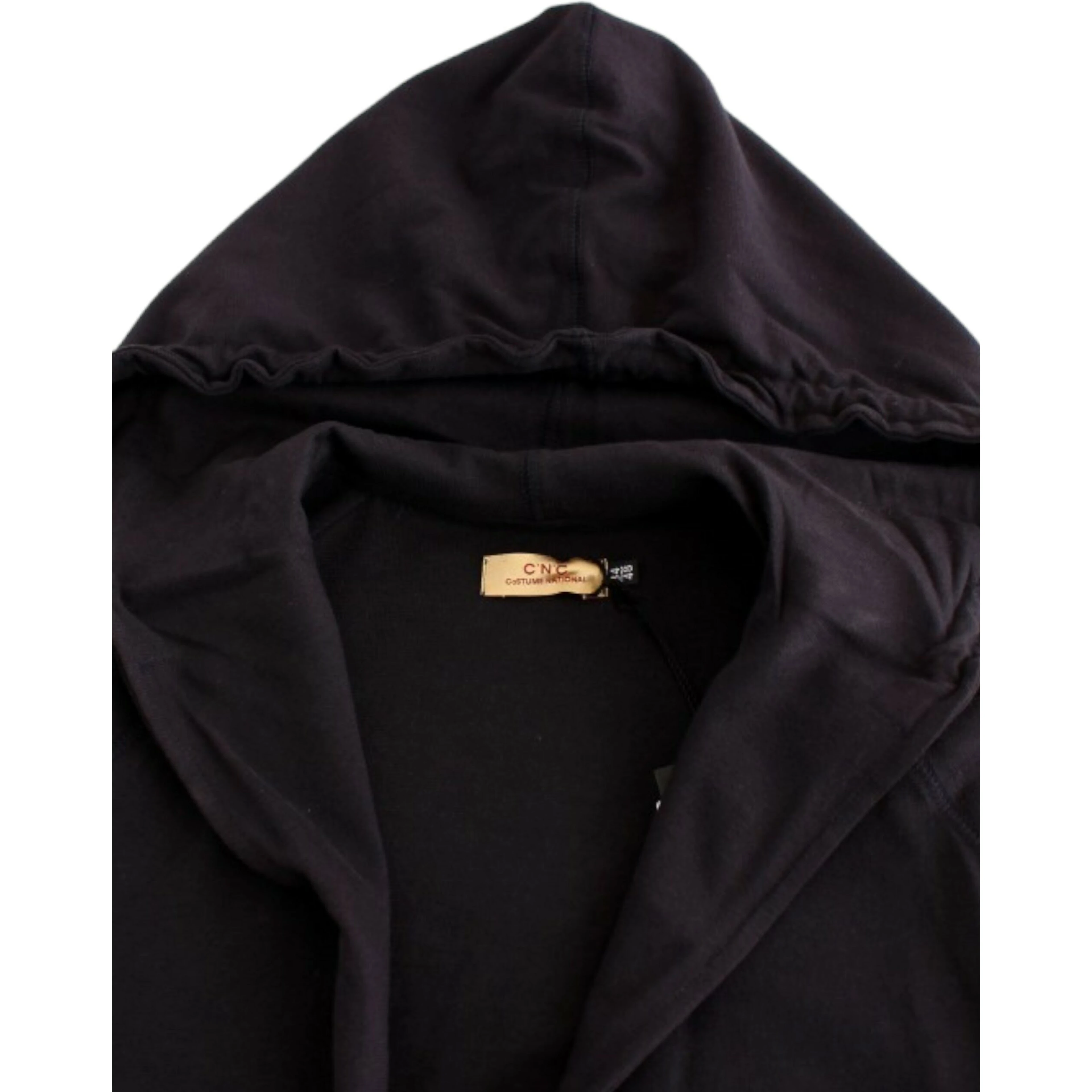 Blue hooded cotton sweater