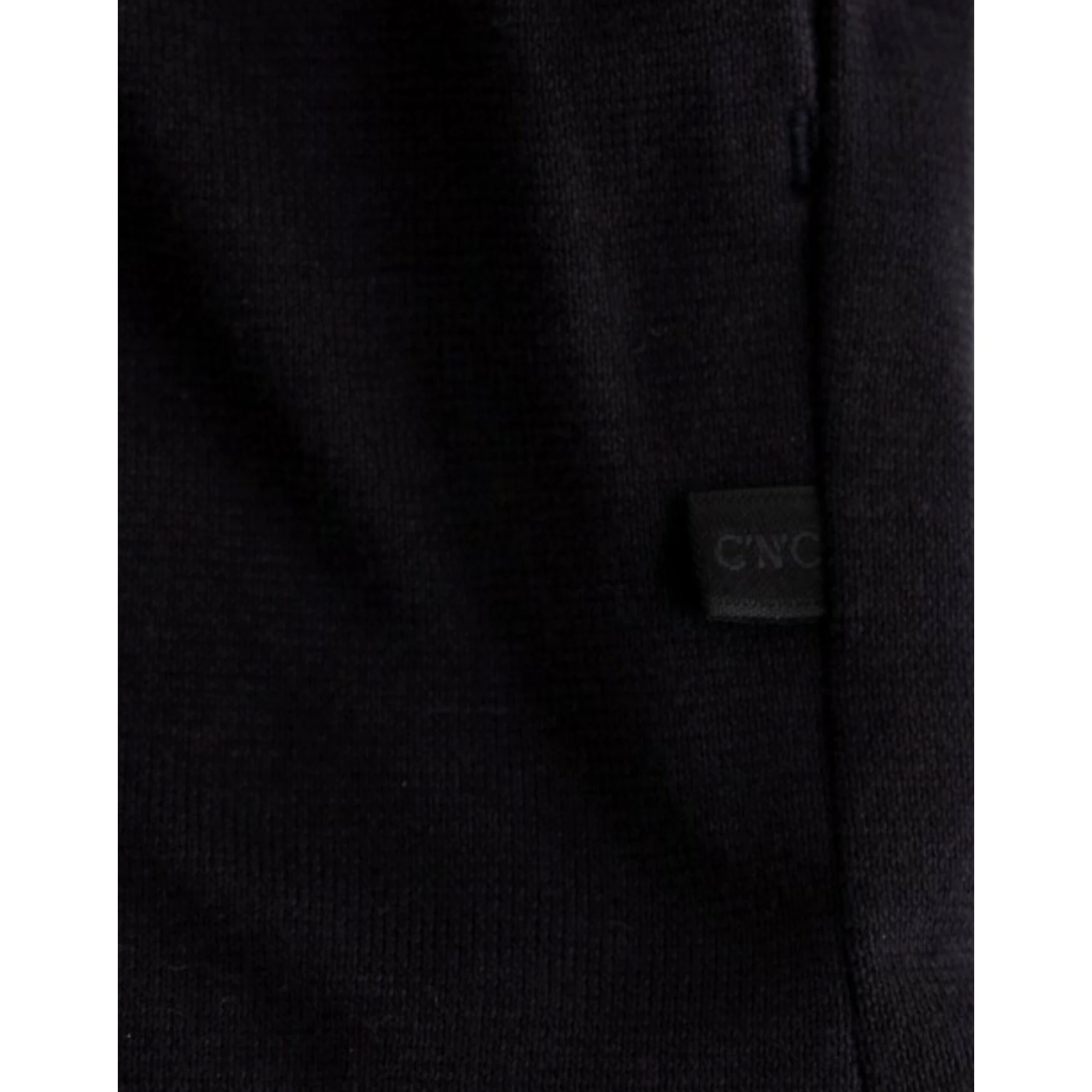 Blue hooded cotton sweater