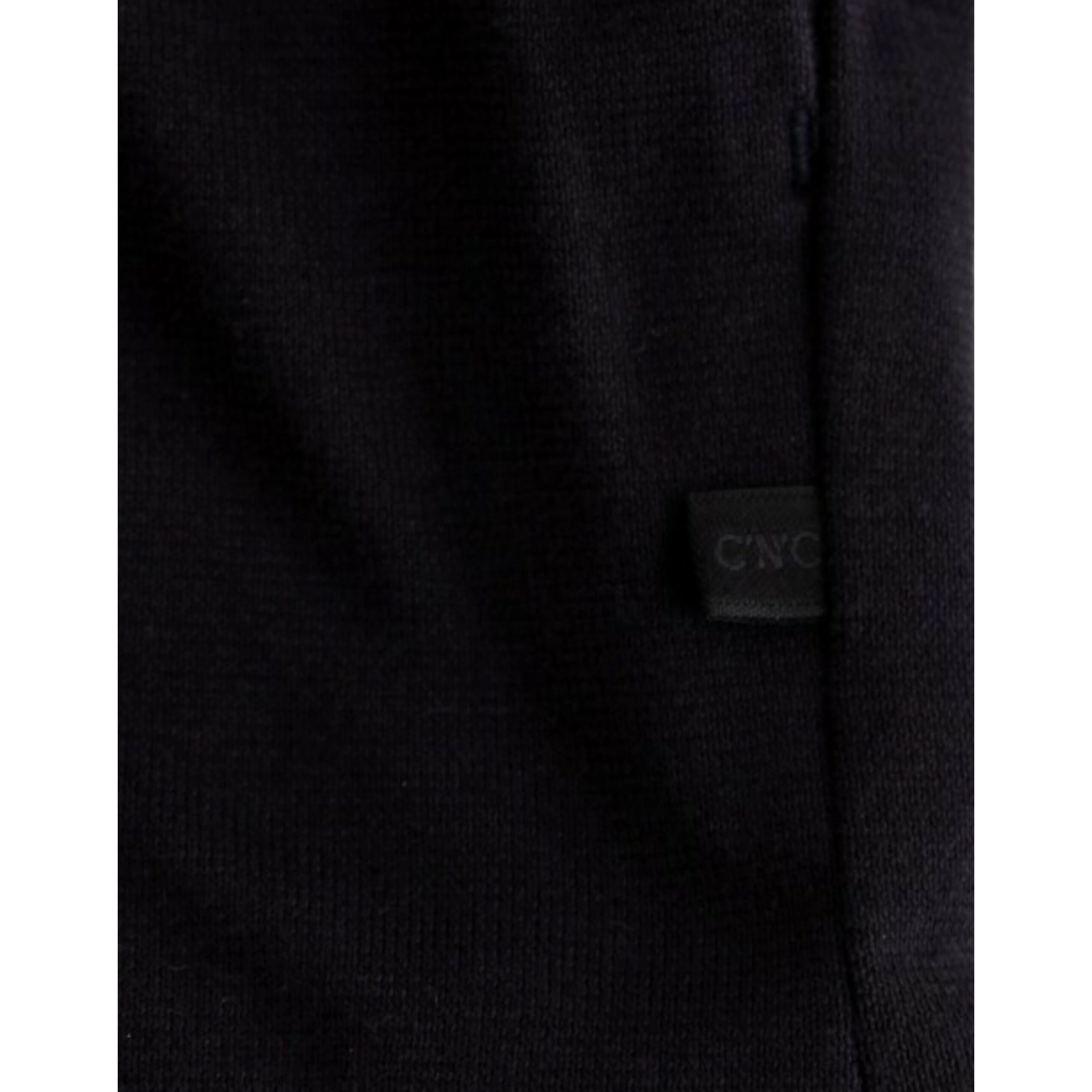 Blue hooded cotton sweater