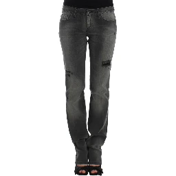Gray straight leg jeans
