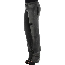 Gray straight leg jeans