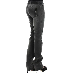 Gray straight leg jeans