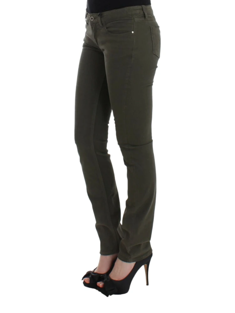 Green slim leg jeans alternative