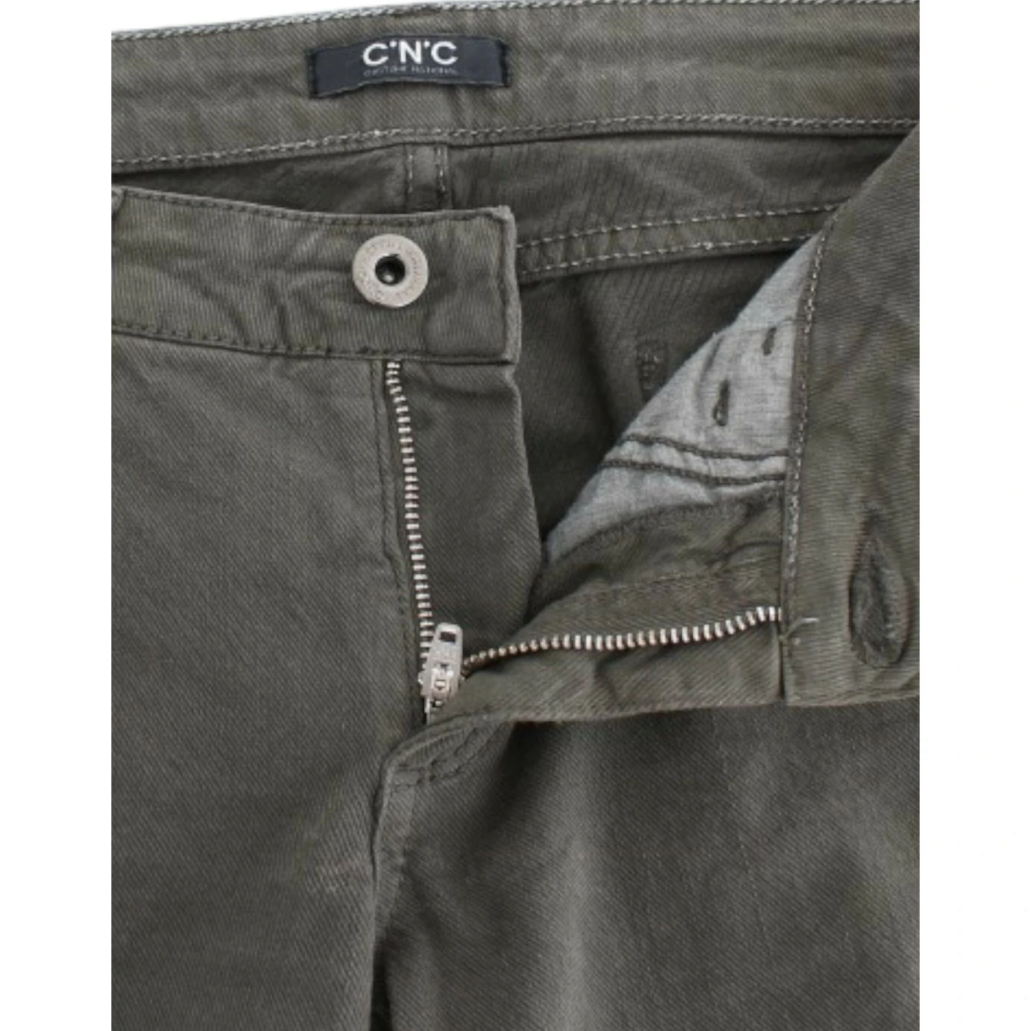 Green slim leg jeans