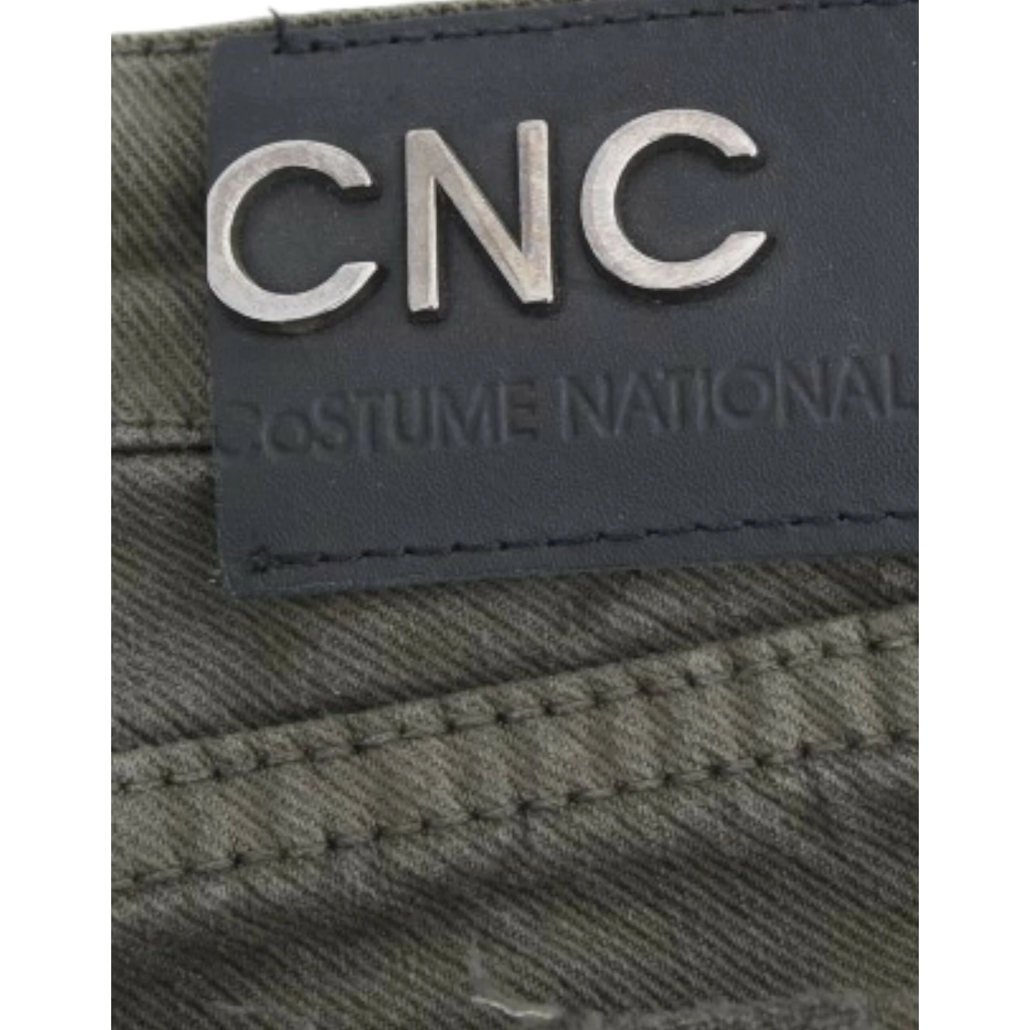 Green slim leg jeans