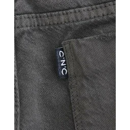 Green slim leg jeans