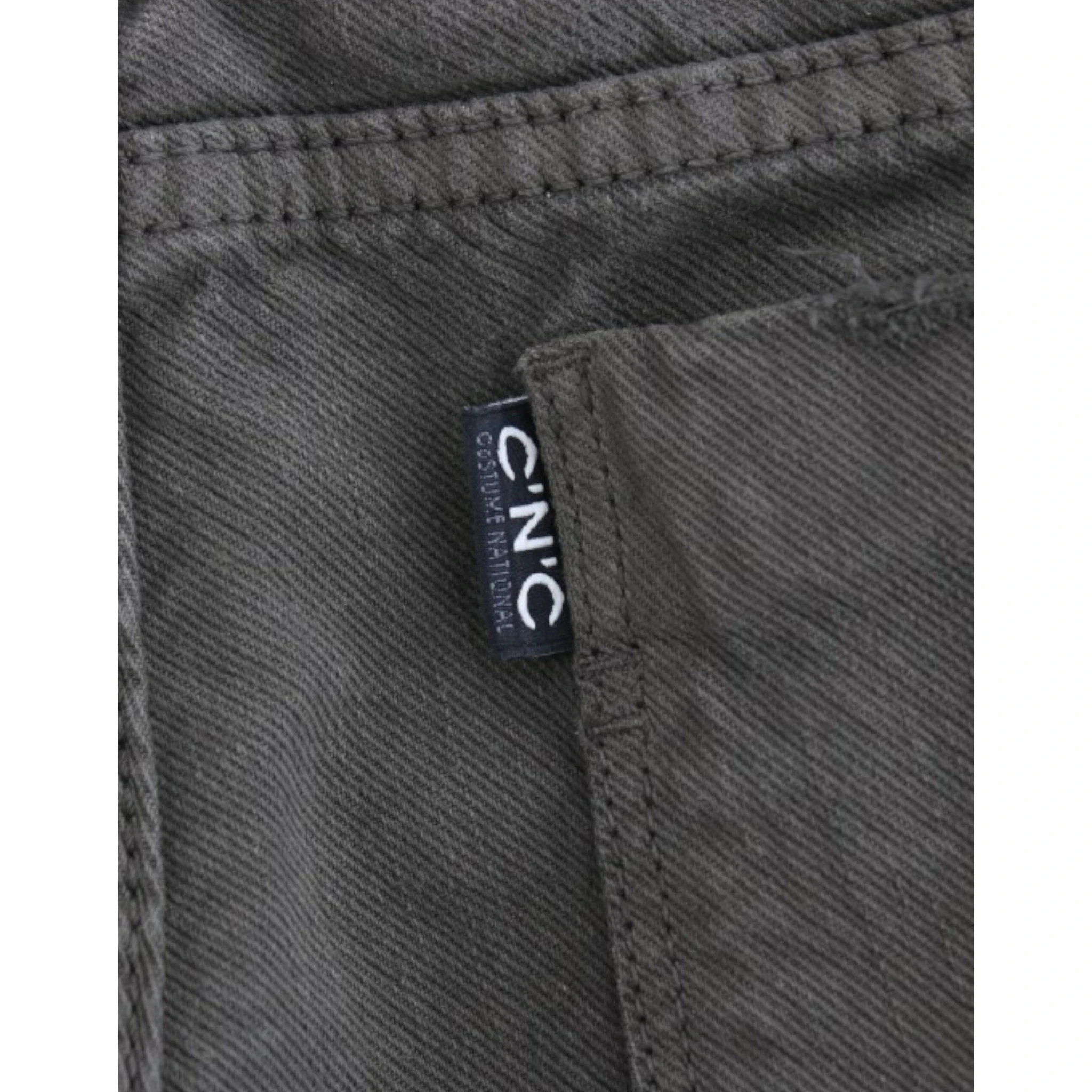 Green slim leg jeans