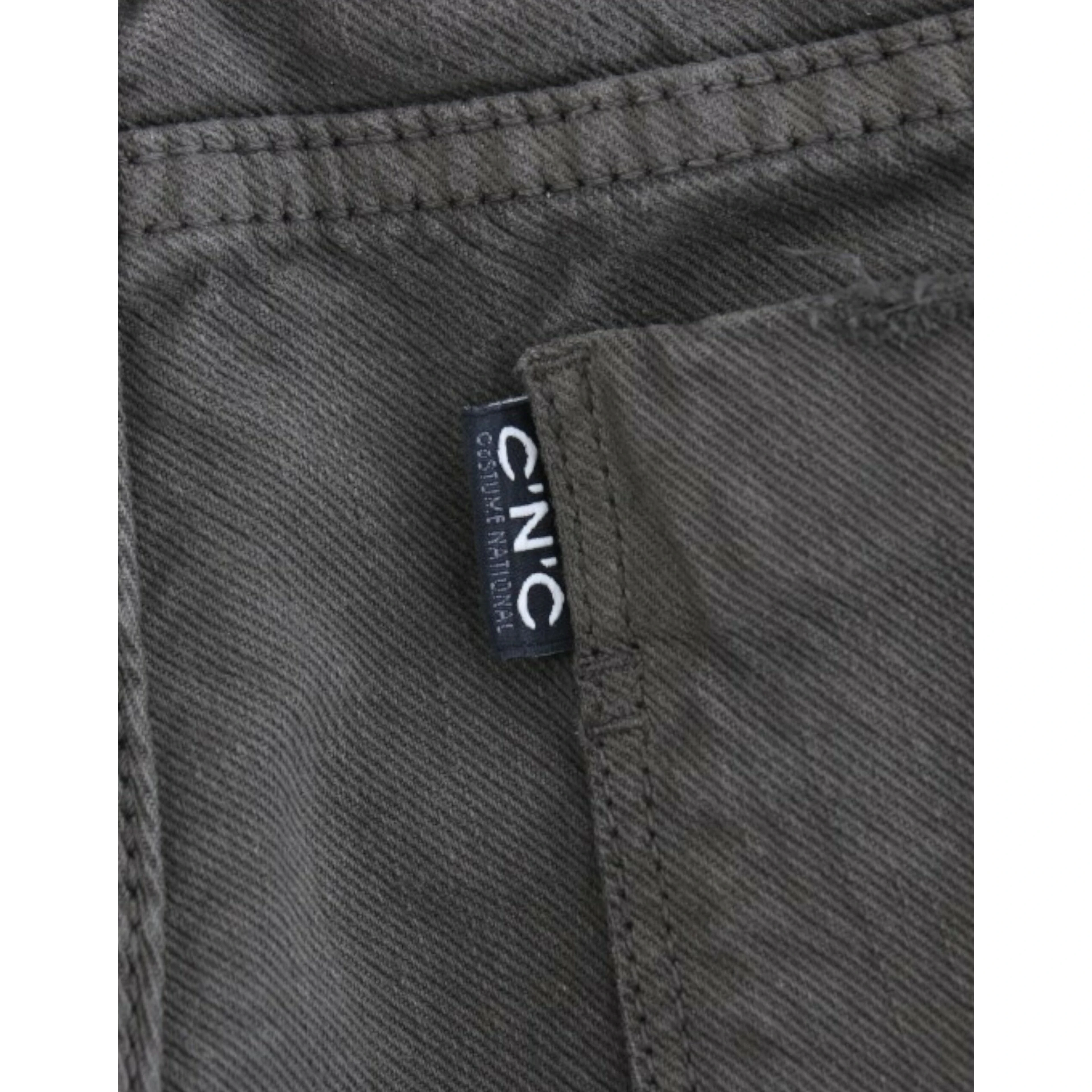 Green slim leg jeans