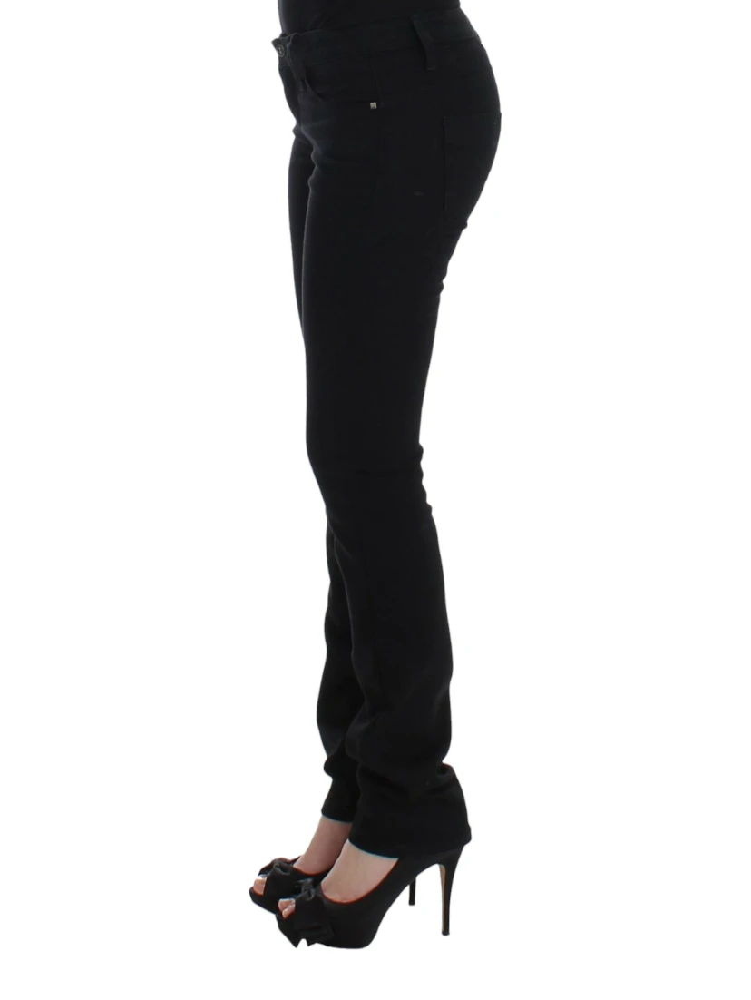 Black straight leg jeans