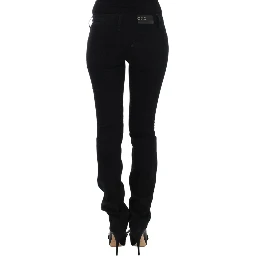 Black straight leg jeans