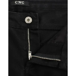 Black straight leg jeans