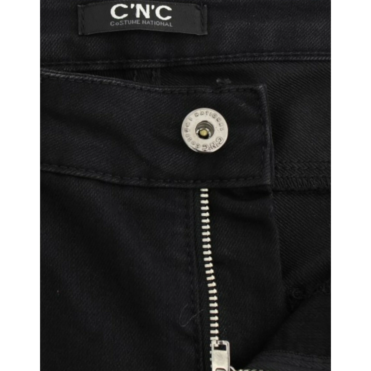 Black straight leg jeans