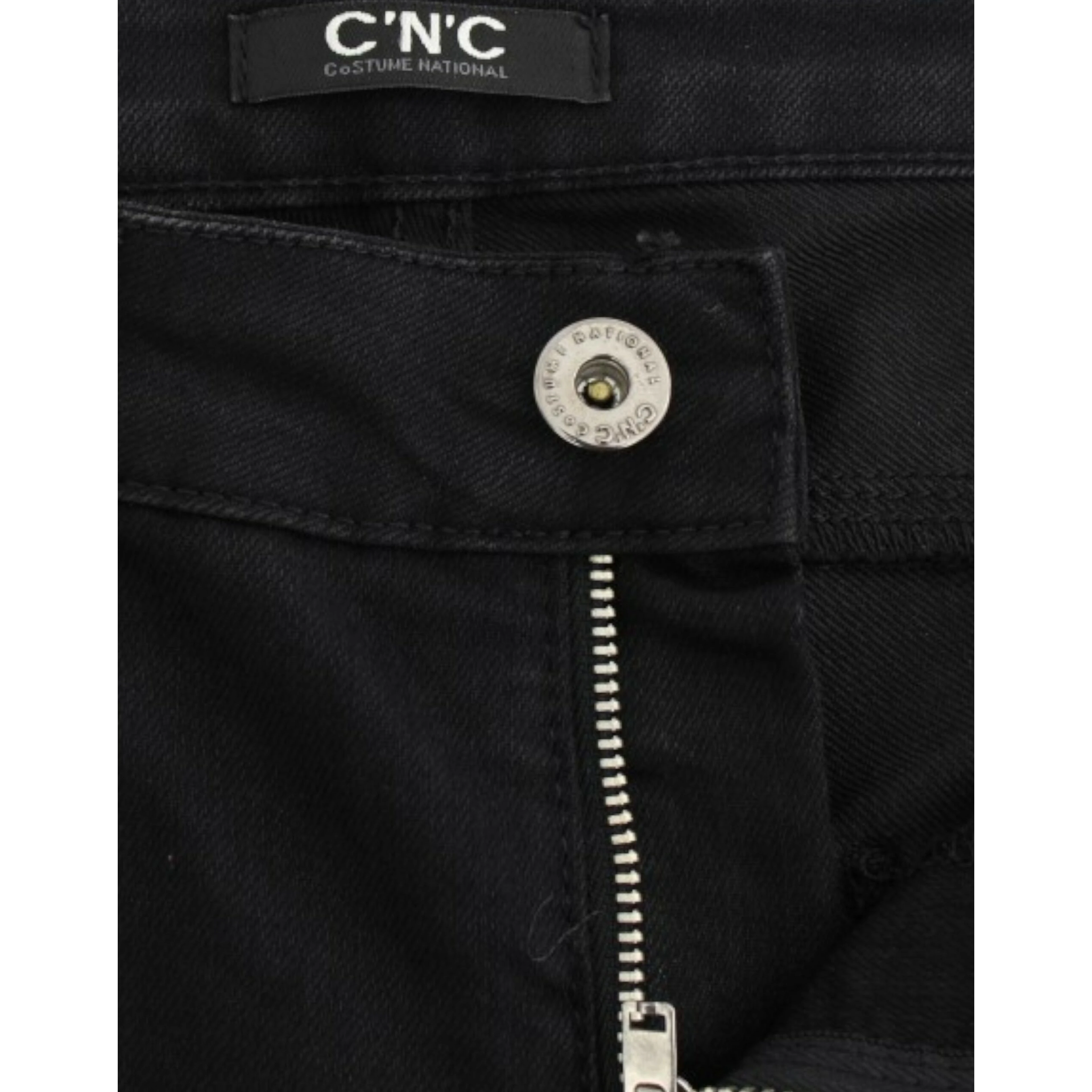 Black straight leg jeans