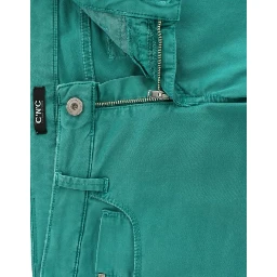 Green straight leg jeans