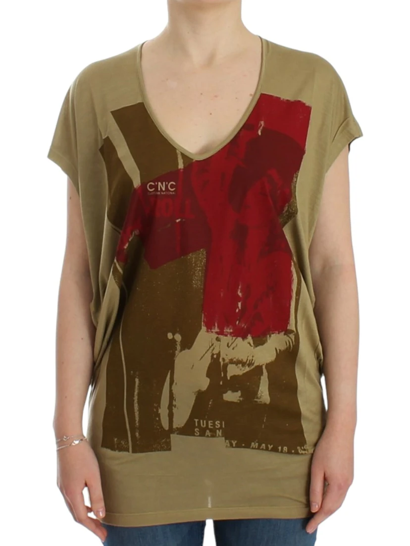 Green print shortsleeve t-shirt