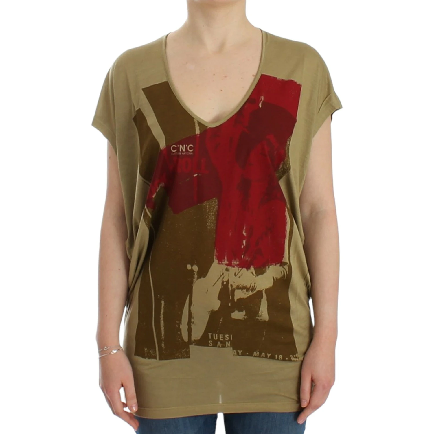 Green print shortsleeve t-shirt