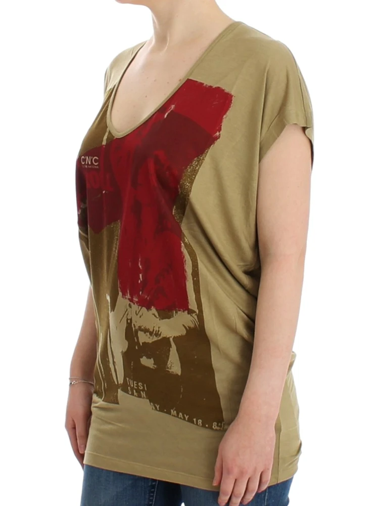 Green print shortsleeve t-shirt alternative