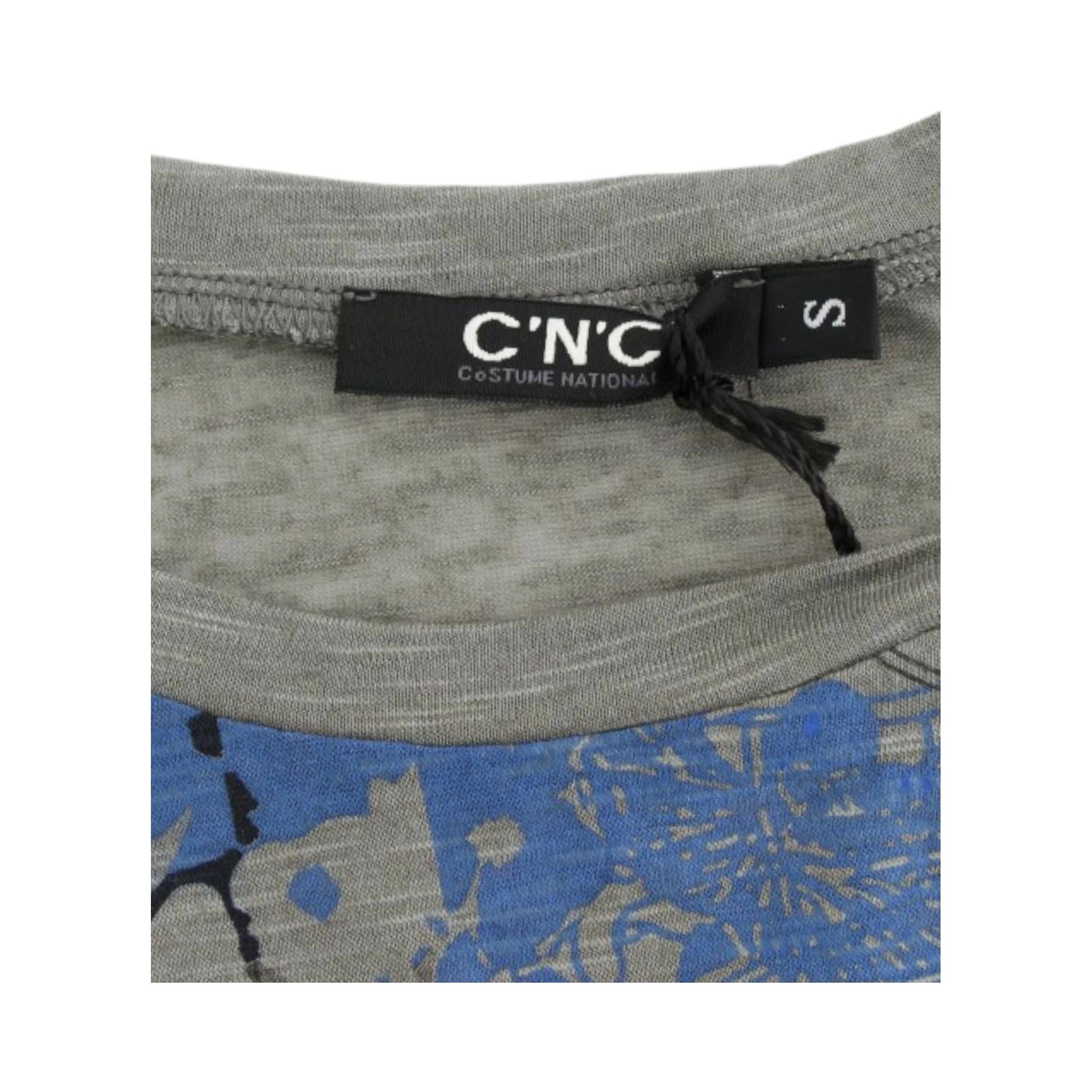 Gray print sleeveless t-shirt