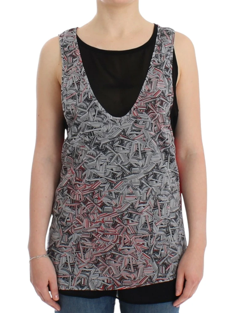 Black sleeveless top