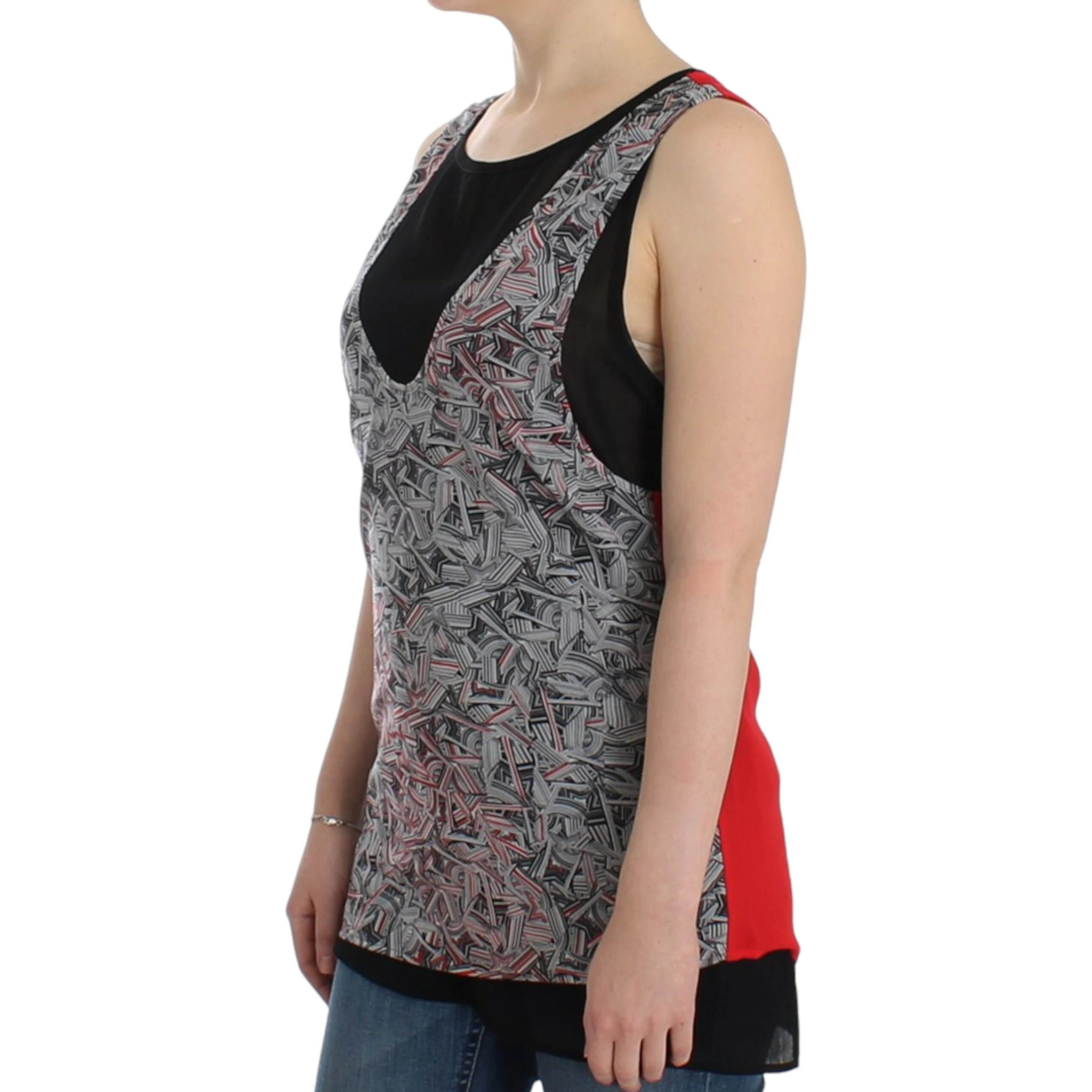 Black sleeveless top