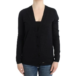 Gray wool alpaca cardigan