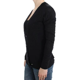 Gray wool alpaca cardigan