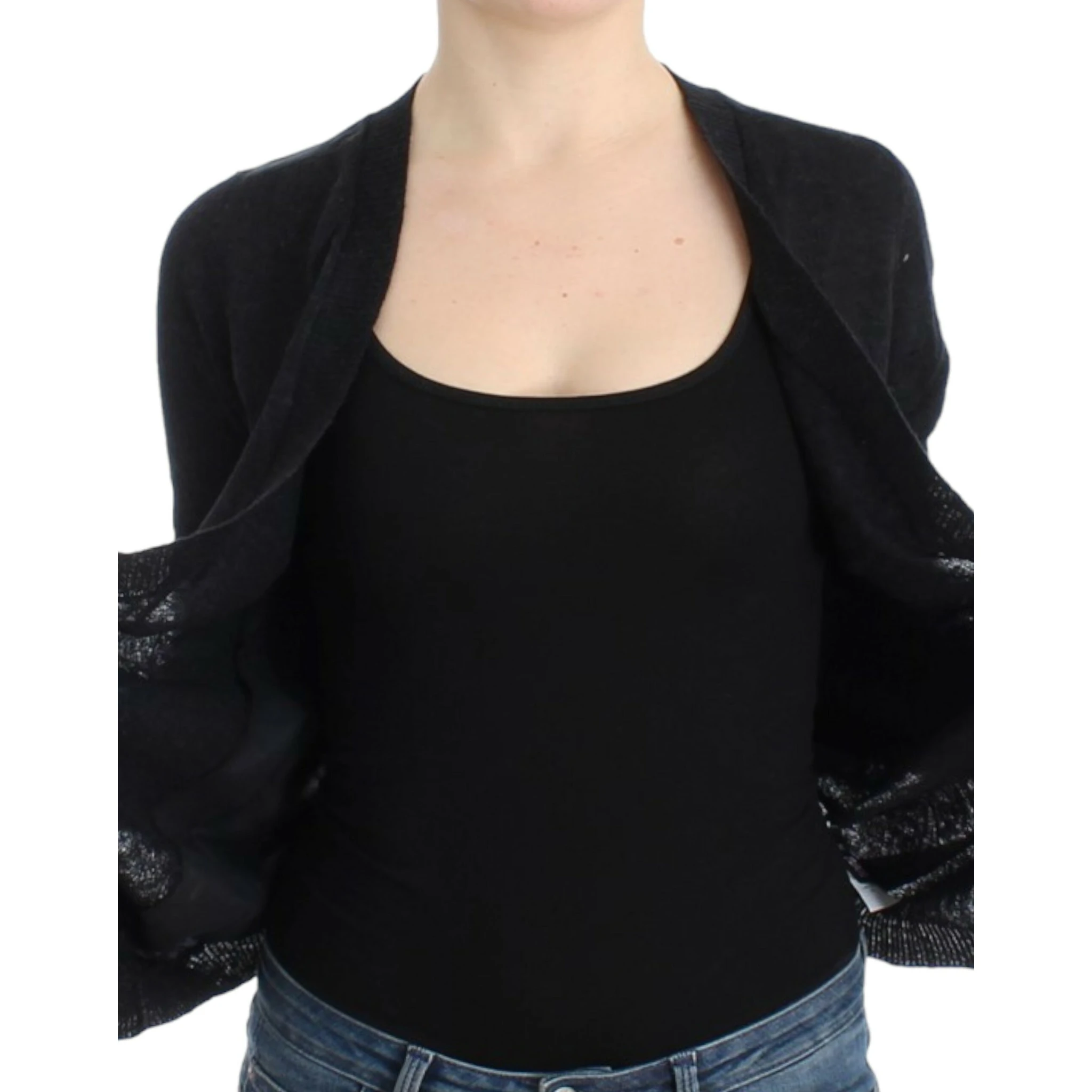 Gray wool alpaca cardigan