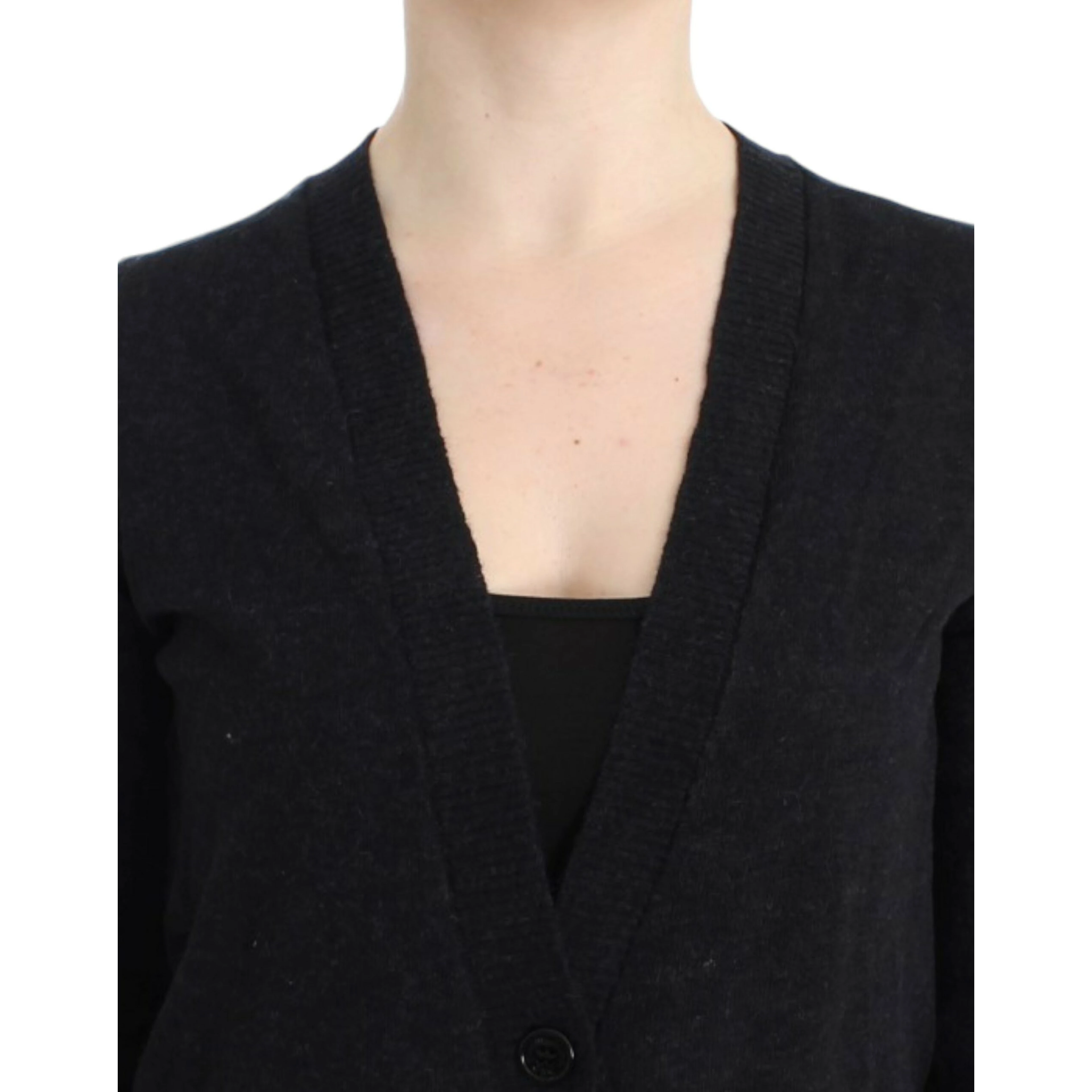 Gray wool alpaca cardigan