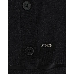 Gray wool alpaca cardigan