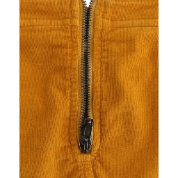 Yellow corduroy mini skirt