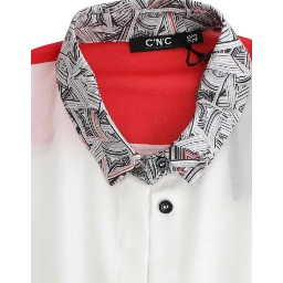 Asymmetric Hem Button-up Shirt Dress In White