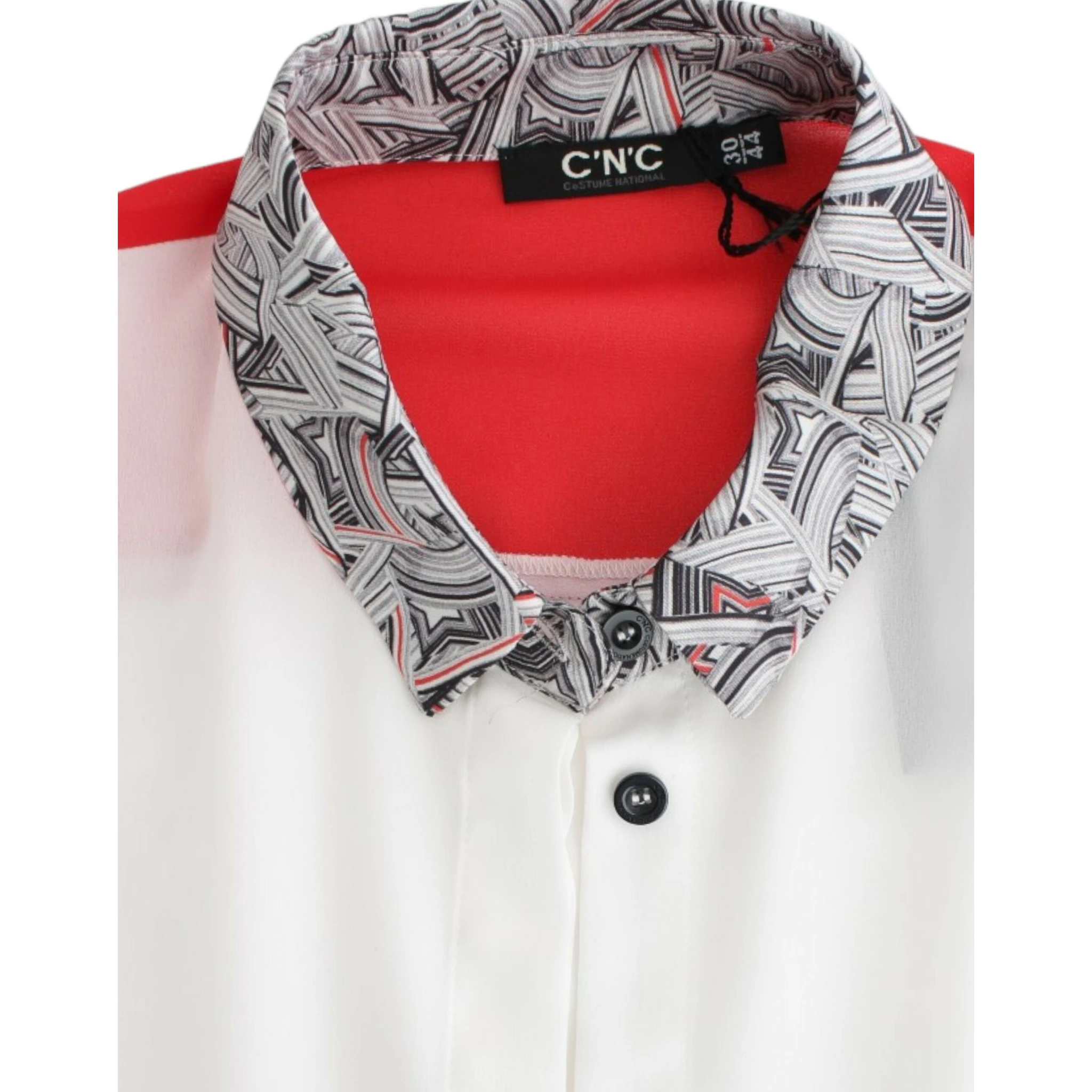 Asymmetric Hem Button-up Shirt Dress In White