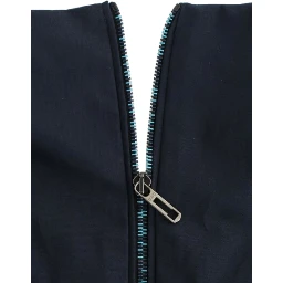 Chic Blue V-neck Knee-length Dress