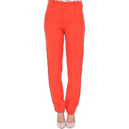 Orange boyfriend stretch pants