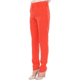 Orange boyfriend stretch pants