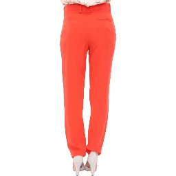 Orange boyfriend stretch pants