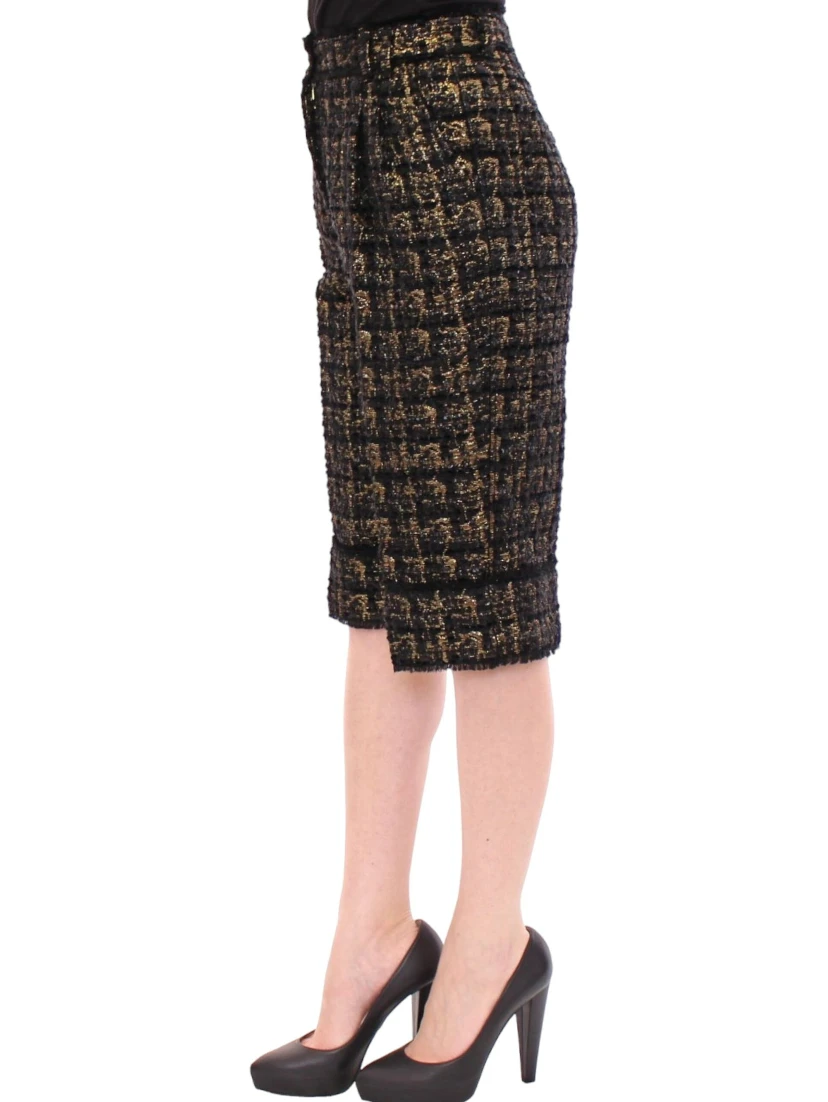 Black fabric shorts pants